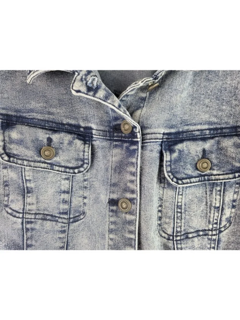 DG2 Diane Gilman Jean Jacket Women's Size 1X Blue Denim Jean Coat Jacket Top